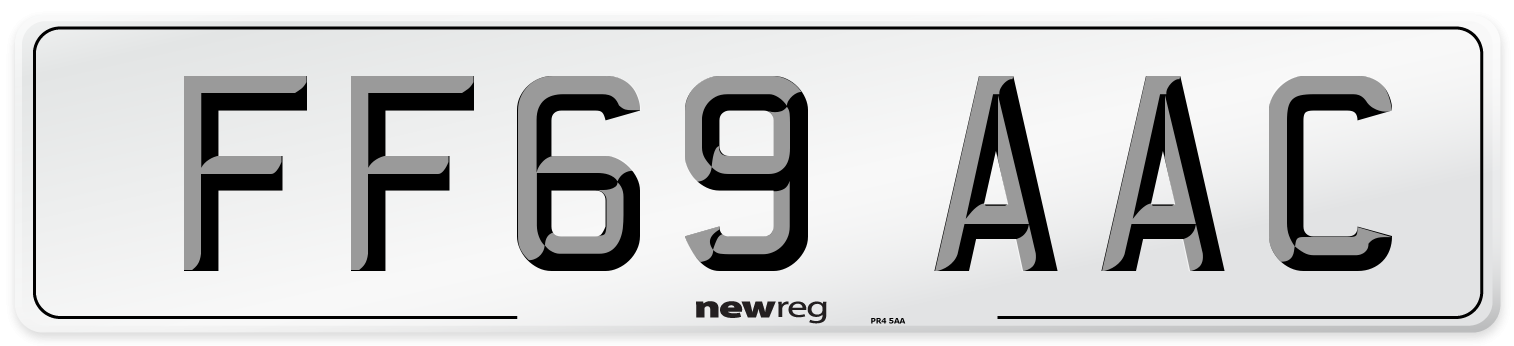 FF69 AAC Number Plate from New Reg